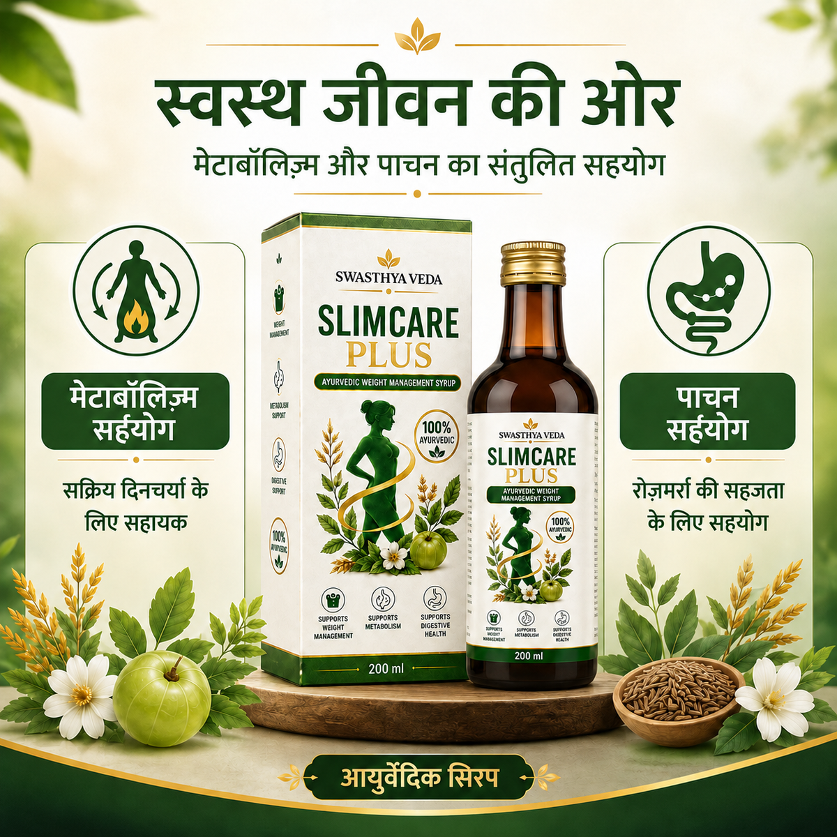 Swasthya Veda Slim Care Plus – Ayurvedic Weight Management Syrup