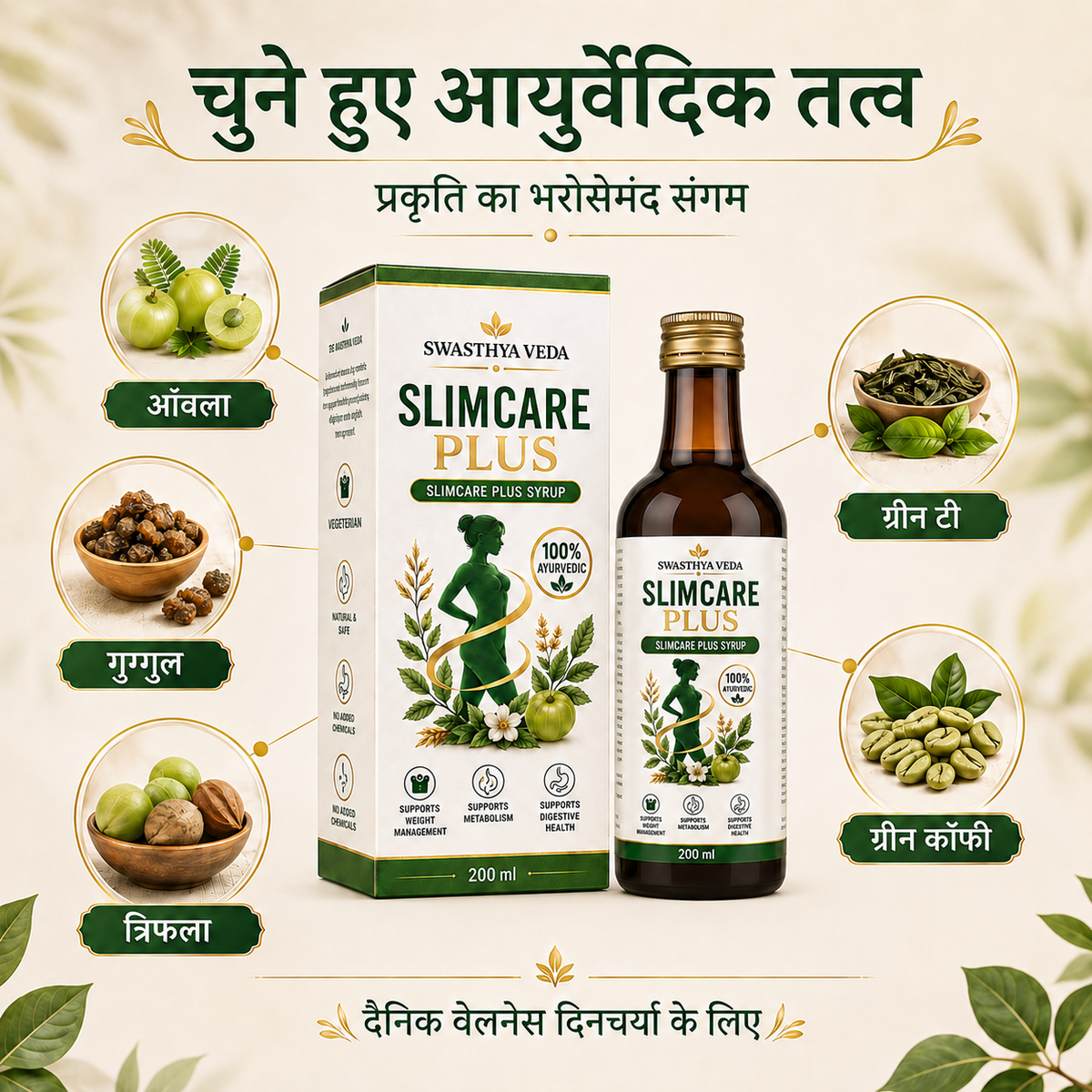 Swasthya Veda Slim Care Plus – Ayurvedic Weight Management Syrup