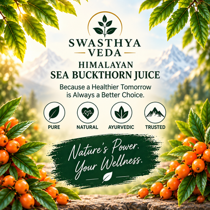 Swasthya Veda Himalayan Sea Buckthorn Juice – Nature’s Superberry | 500 ml