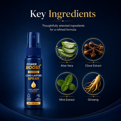 POWER BOOST – Long-Lasting Spray Confidence. Comfort. Better Moments