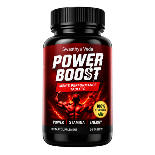 Swasthya Veda Power Boost – Men’s Performance Tablets  Power • Stamina • Energy